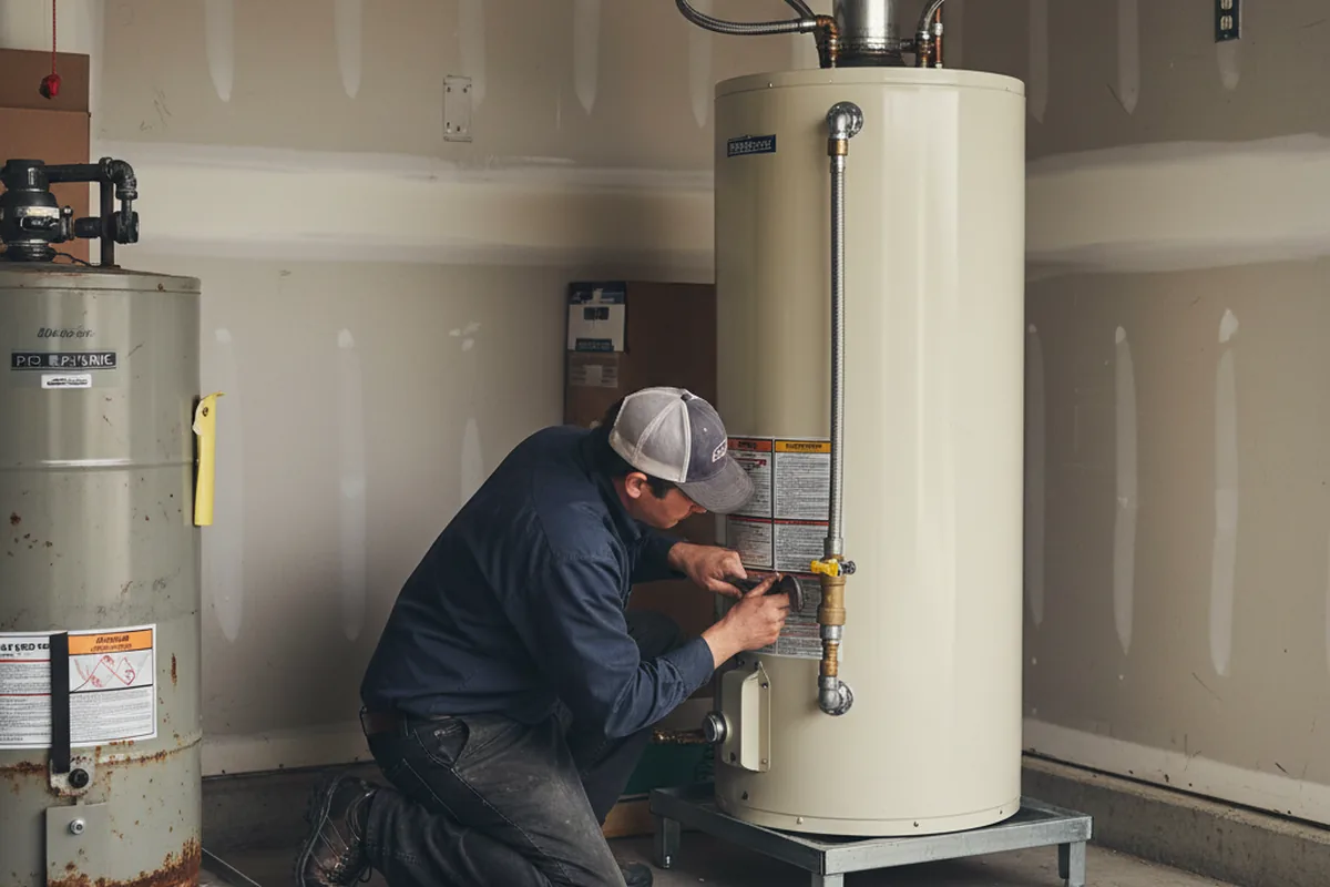 Water heater and shutoff valve replacement in Deal